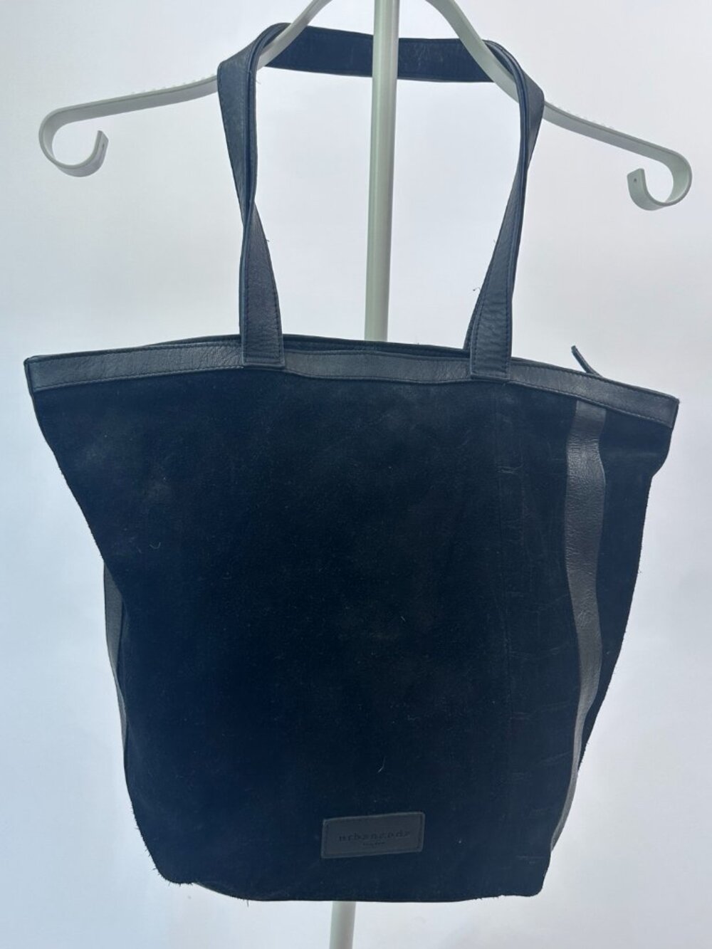 Urban Code London Black Leather Suede Tote Bag Large Sho